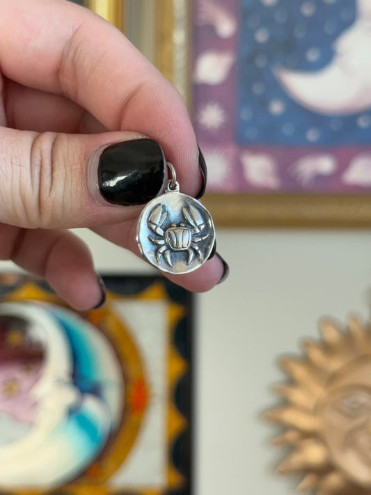 silver Cancer Pendant