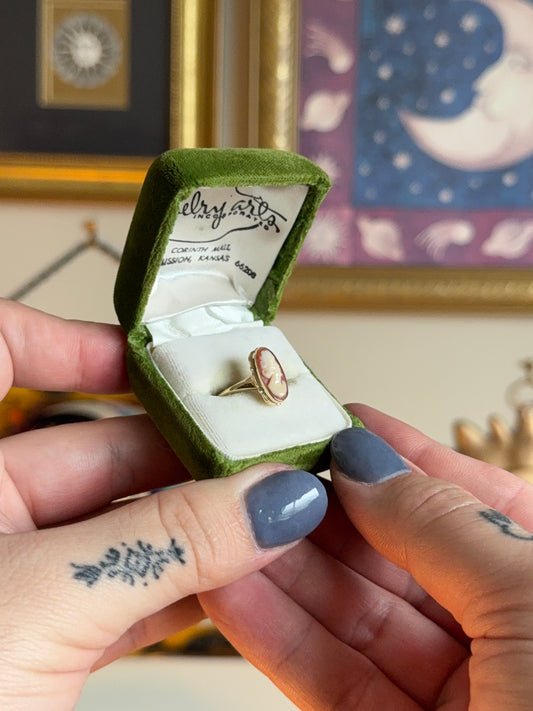 Antique elongated oval cameo