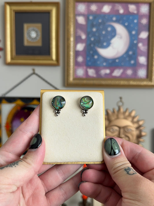 Abalone stud earrings