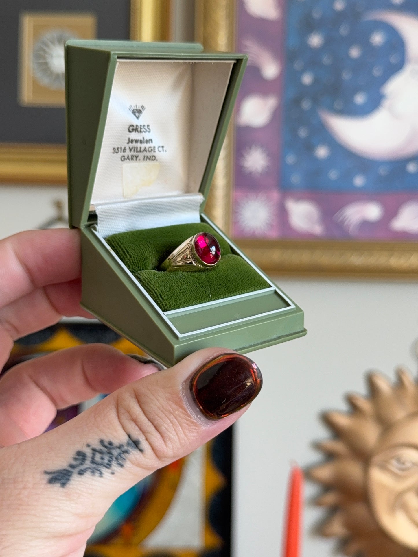 Ruby Cabochon signet