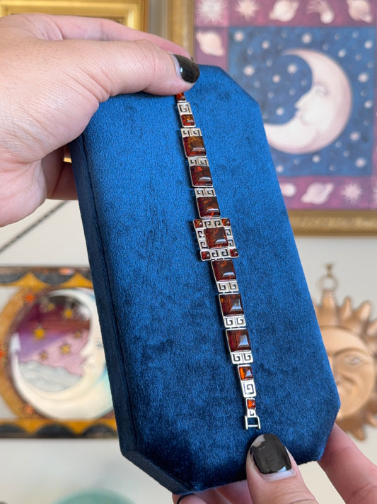 Silver Amber Bracelet
