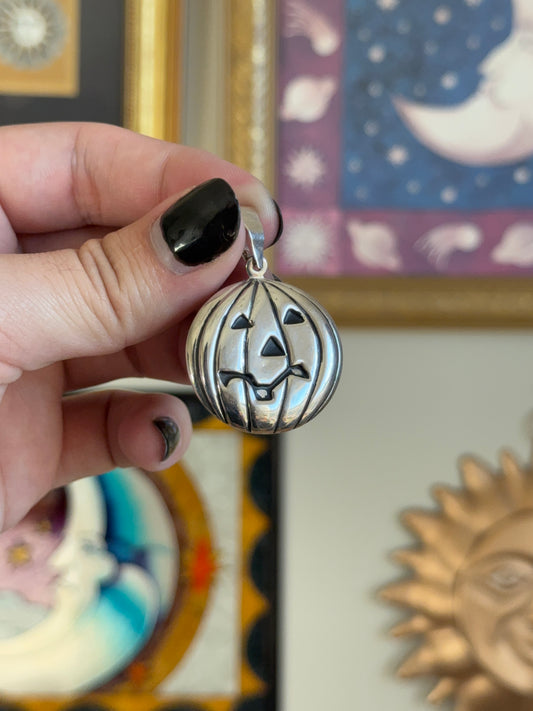 Silver Pumpkin Pendant