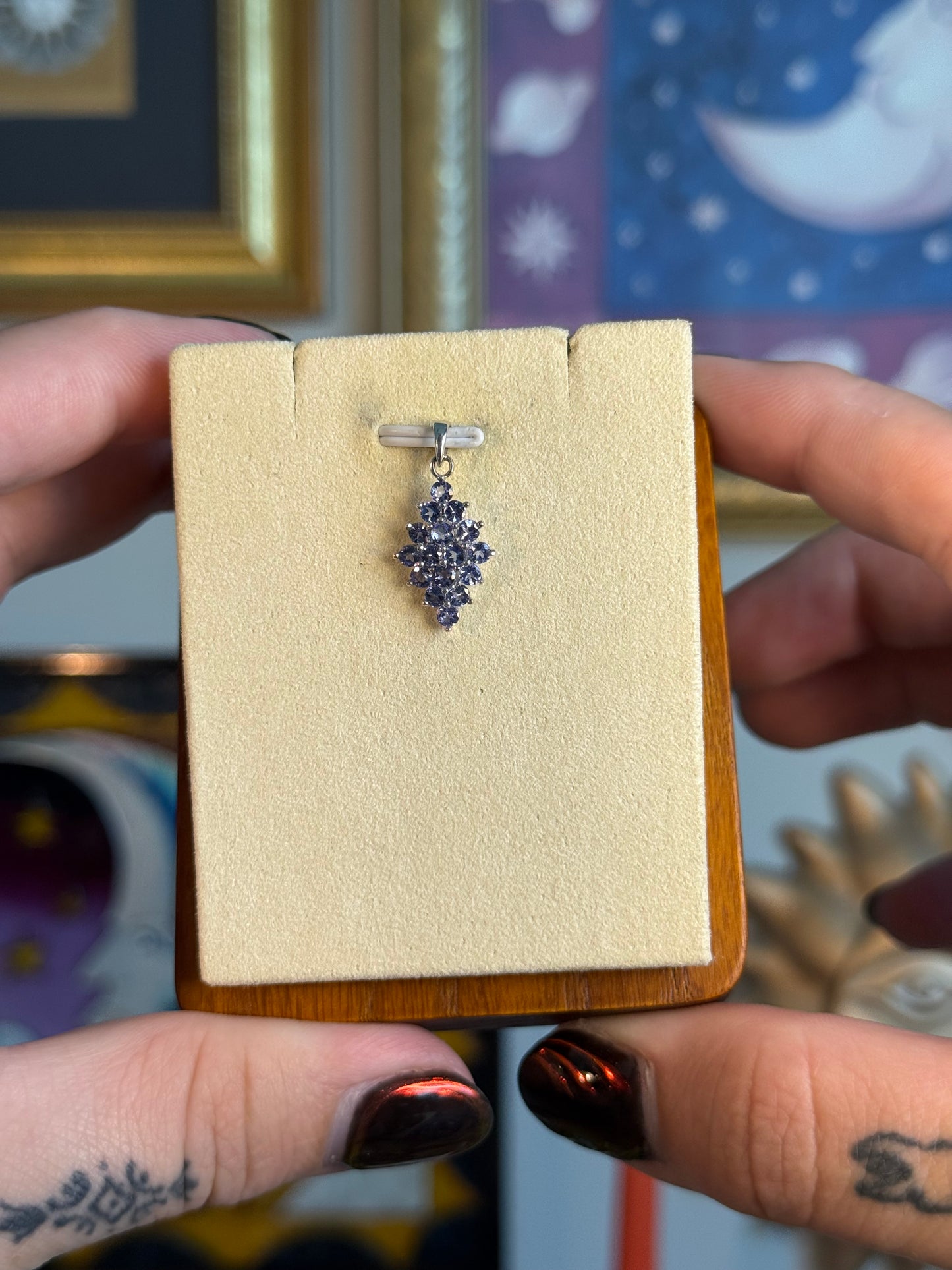 Marquise tanzanite pendant
