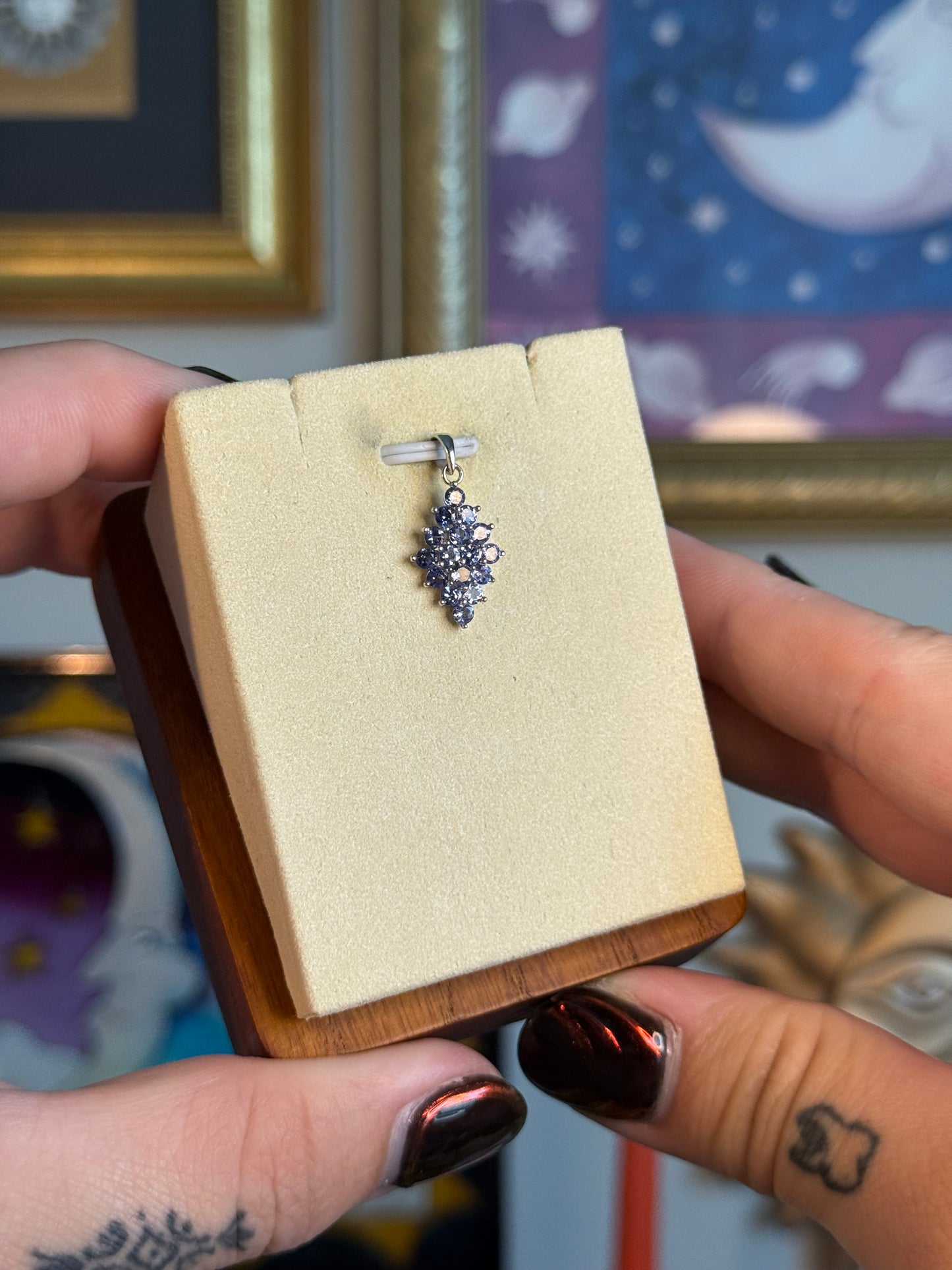 Marquise tanzanite pendant