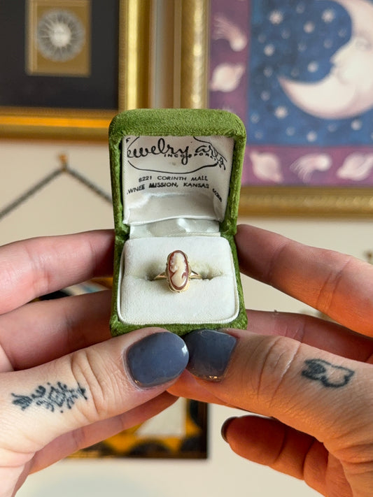 Antique elongated oval cameo