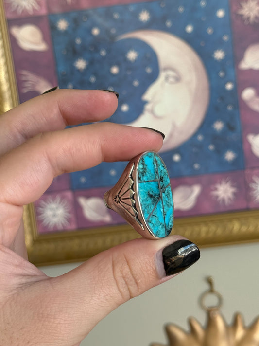 Turquoise inlay signet