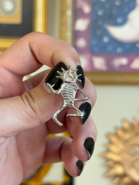 Silver Funky Person Pendant