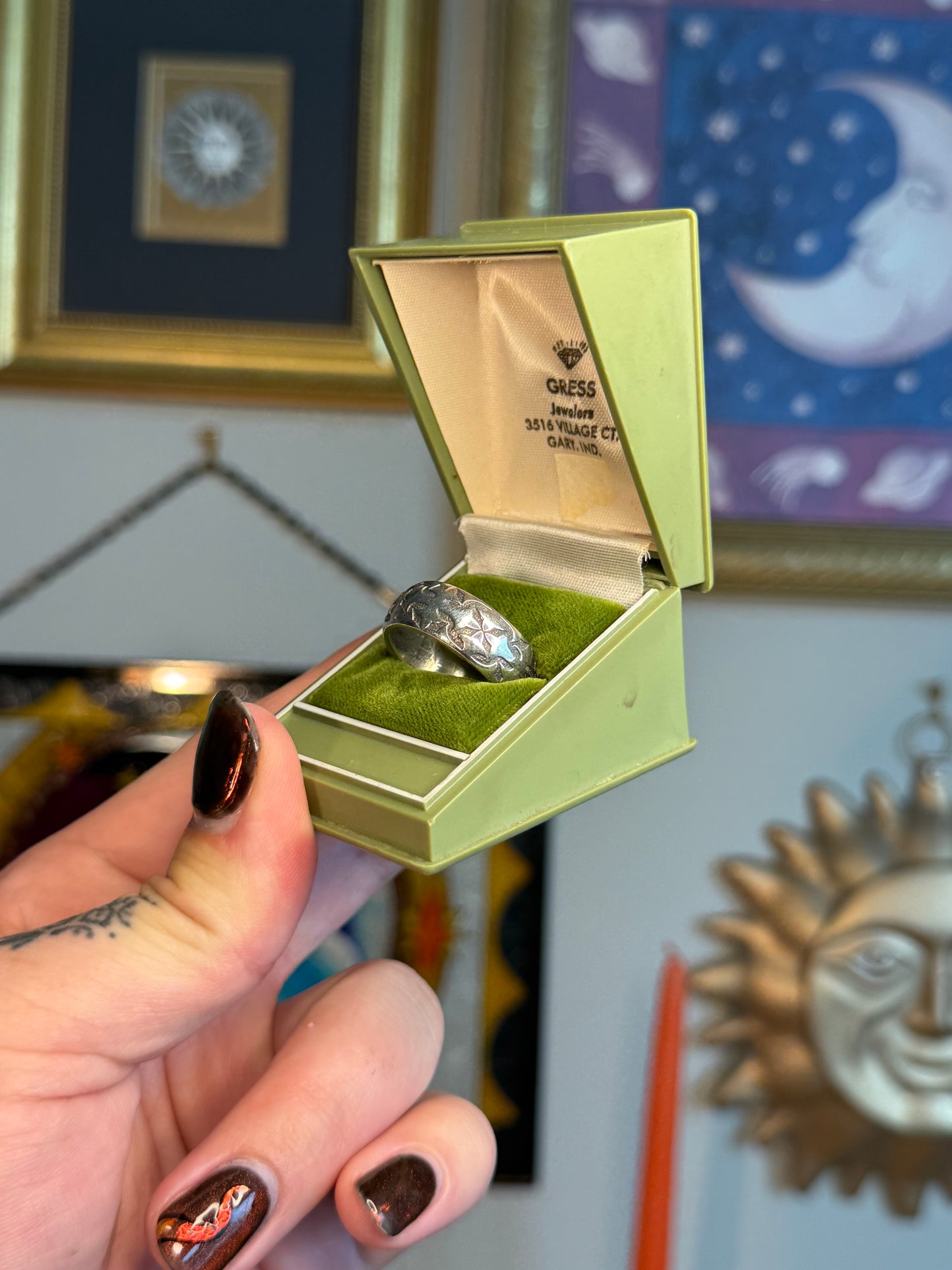 Scott Kay Engraved Fleur ring