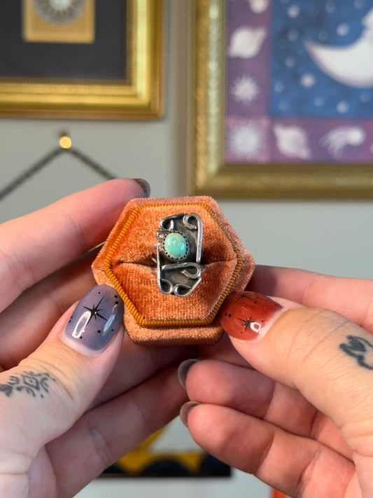 Modernist turquoise ring