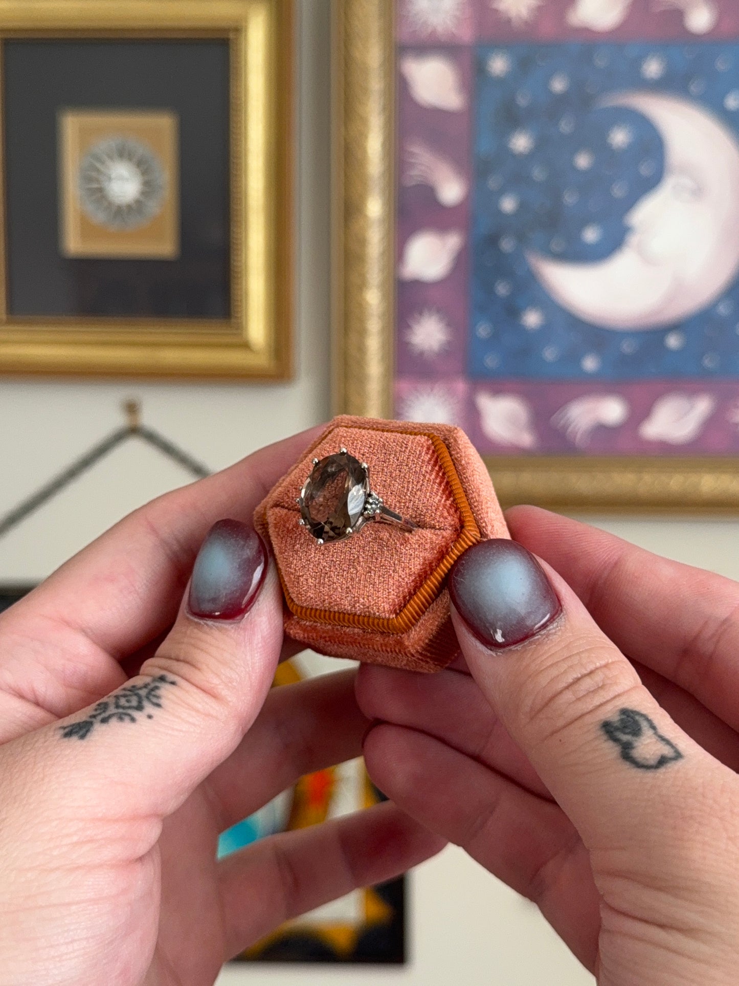 Smokey quartz ring
