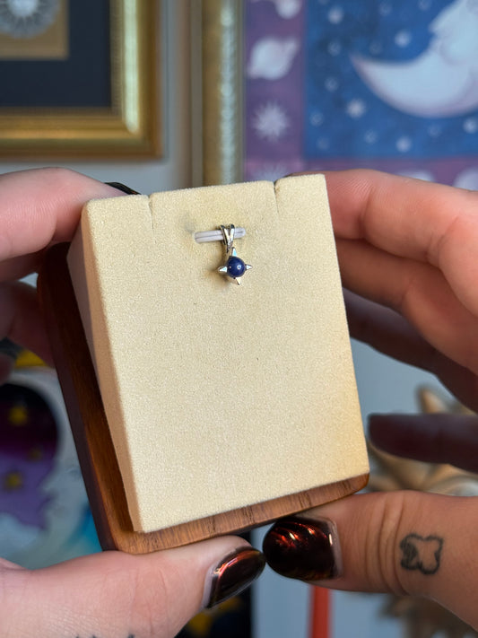 Blue star sapphire pendant