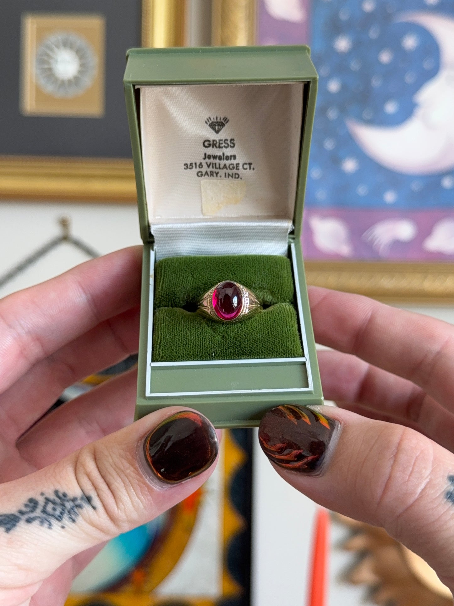 Ruby Cabochon signet