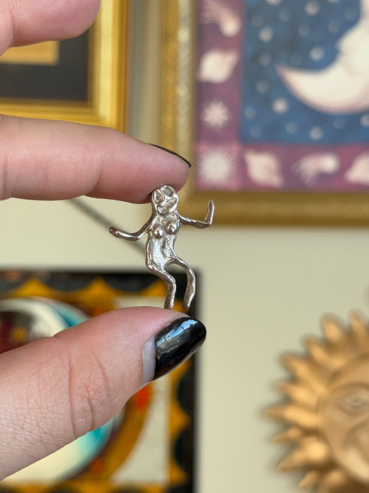 Silver Funky Person Pendant