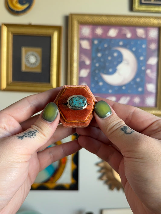Horizontal turquoise signet