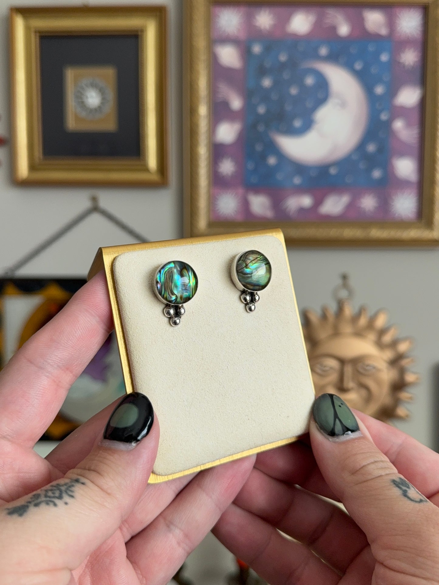 Abalone stud earrings
