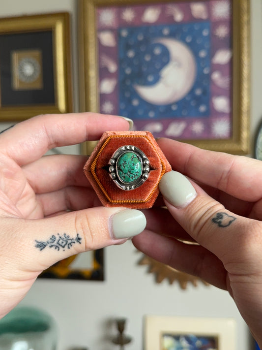 Turquoise oval signet