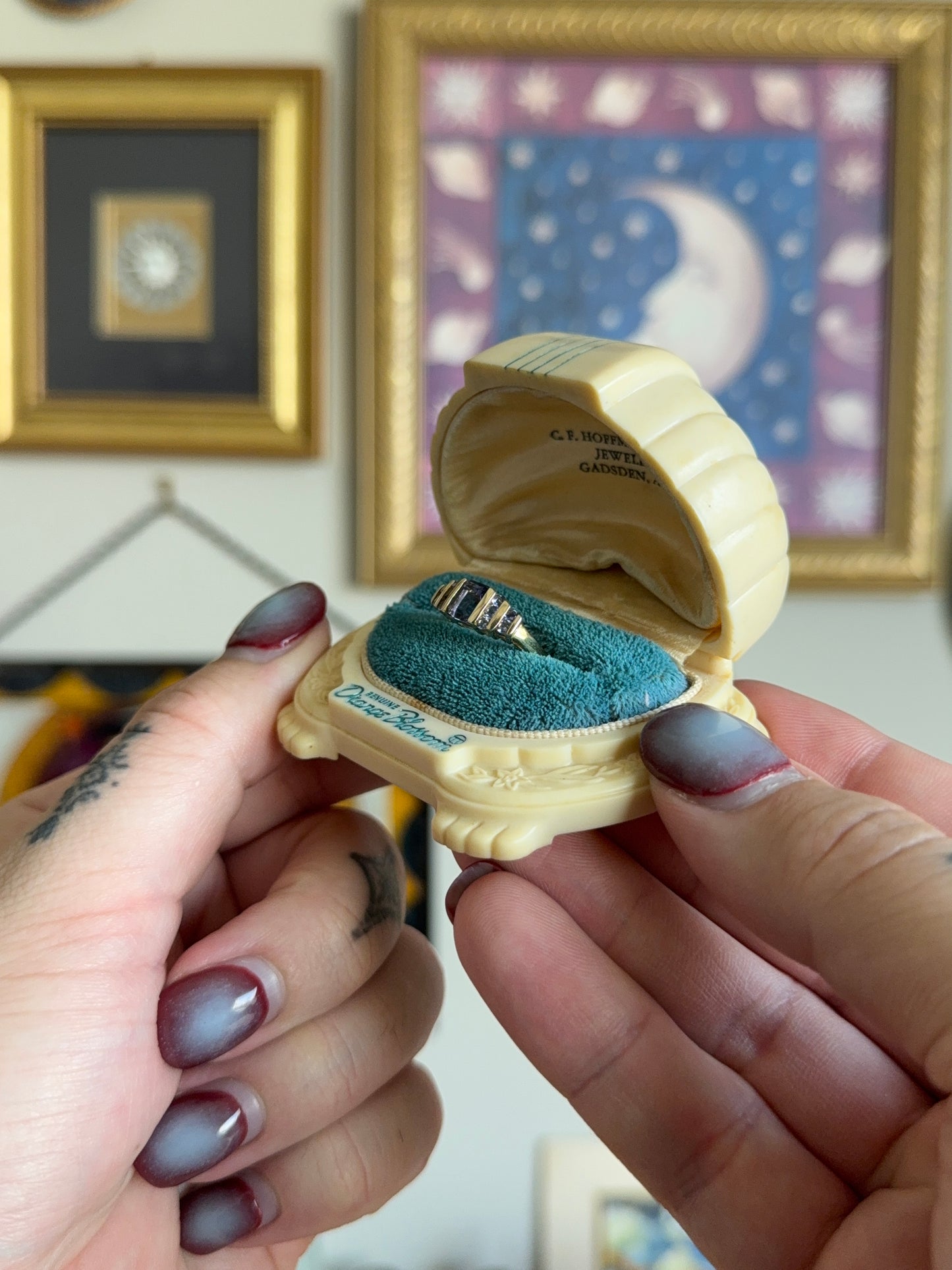 Yellow gold Tanzanite Ring
