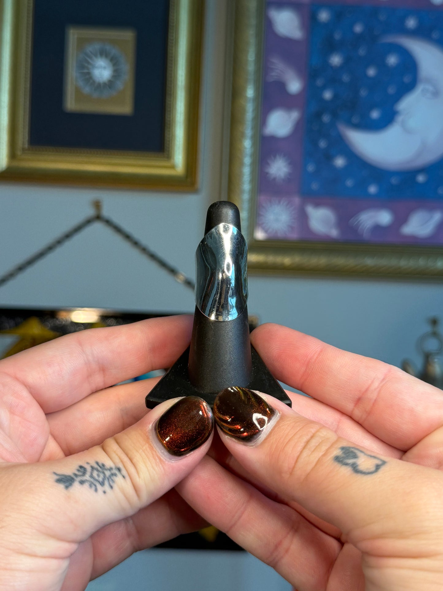 Elongated modernist ring
