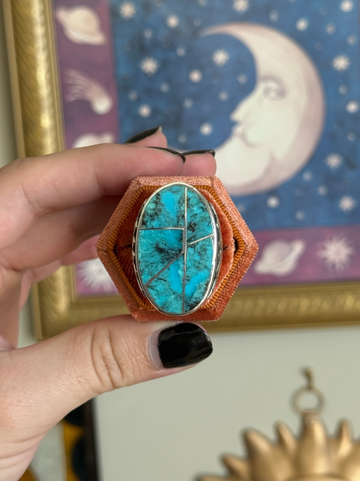 Turquoise inlay signet