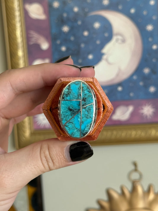 Turquoise inlay signet