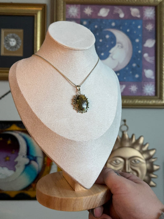 Sterling Silver Green pendant