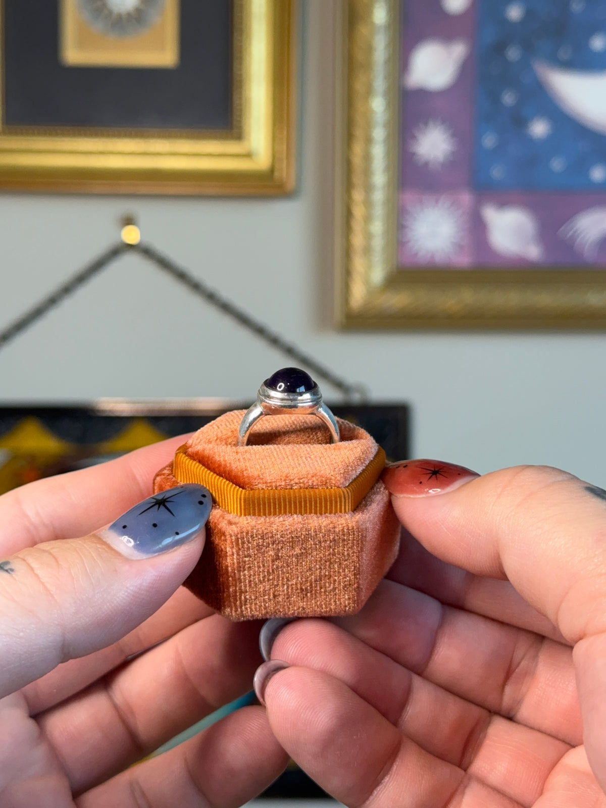 Amethyst Cabochon ring