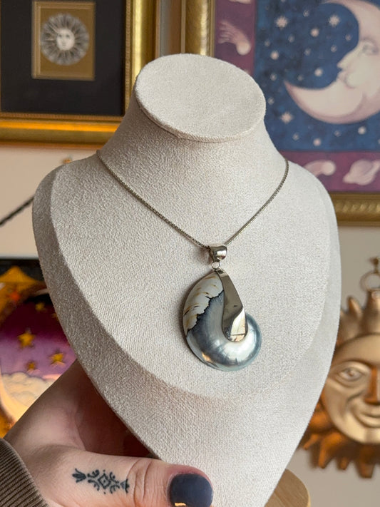 Ammolite shell  silver