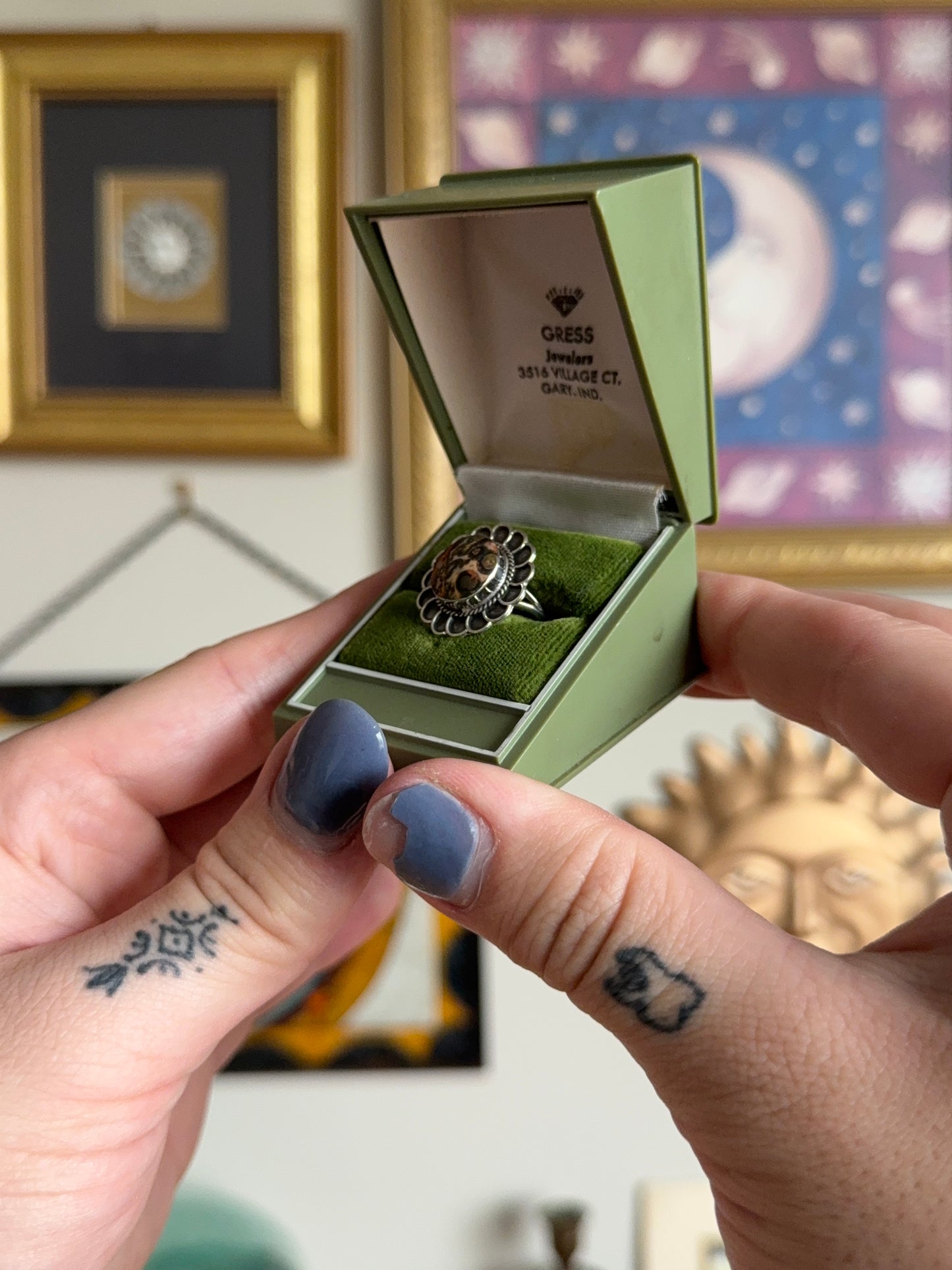 Flower Jasper ring