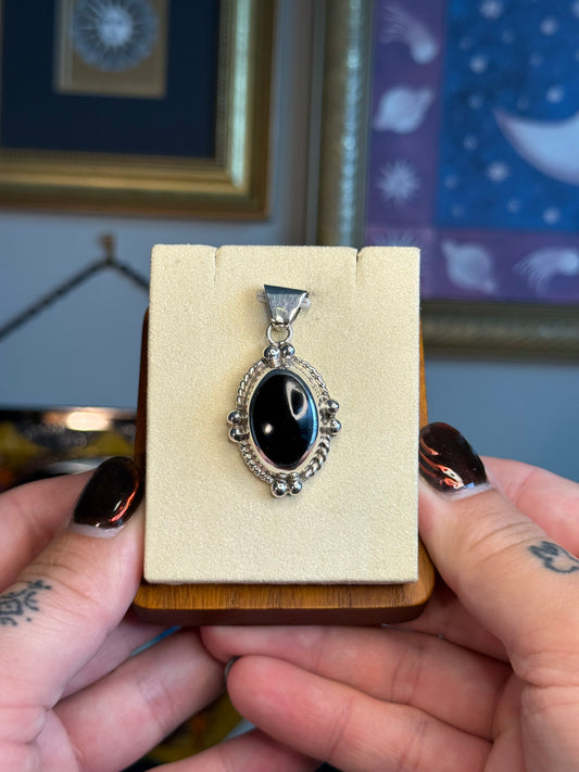 Oval Black Onyx pendant