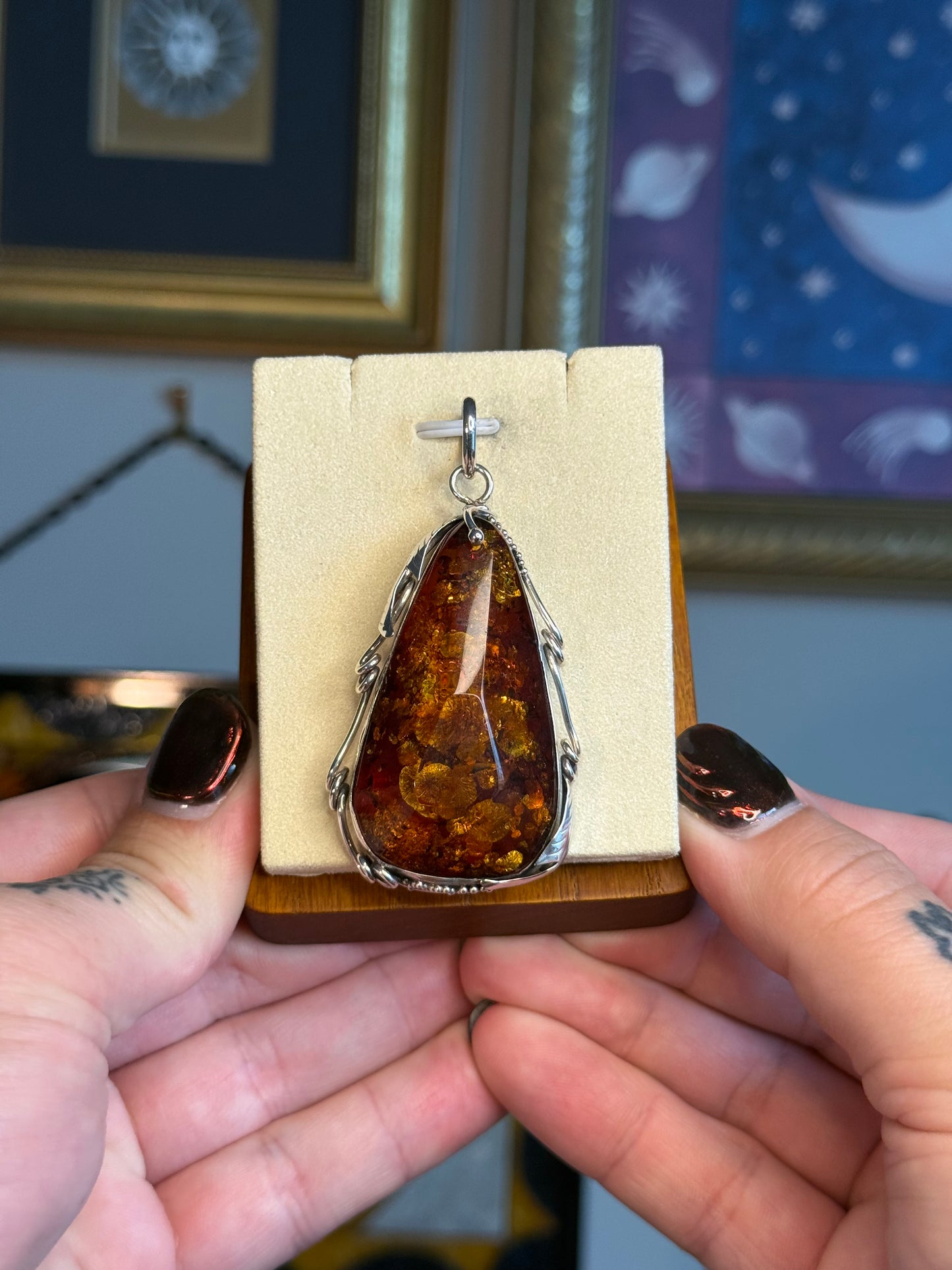 Large Baltic Amber pendant