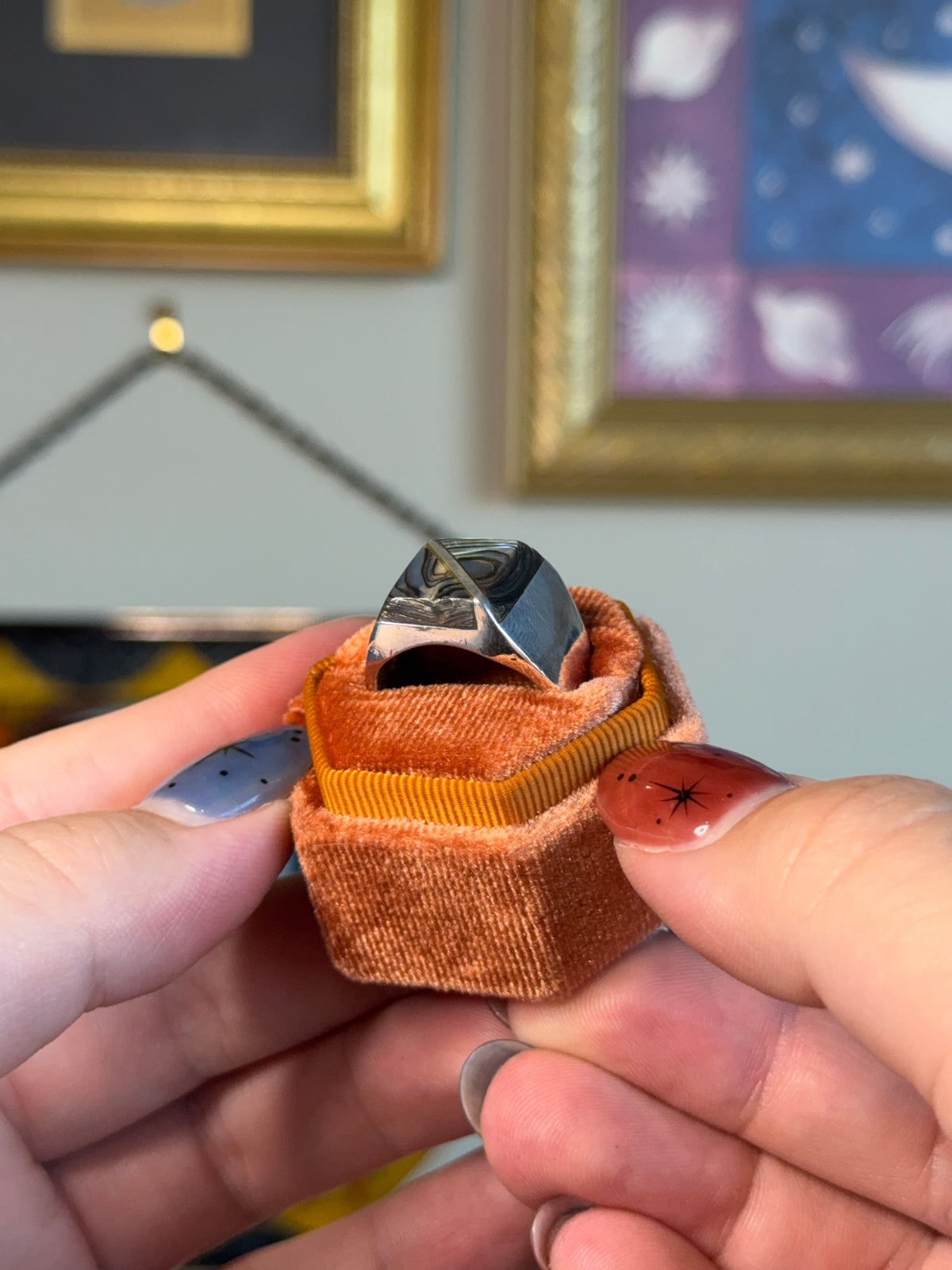 Abalone signet ring