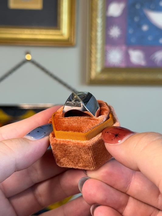 Abalone signet ring