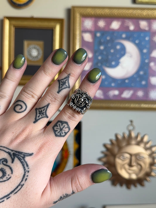 Vintage Biker signet ring