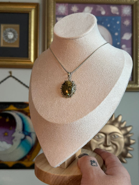 Sterling Silver Green pendant
