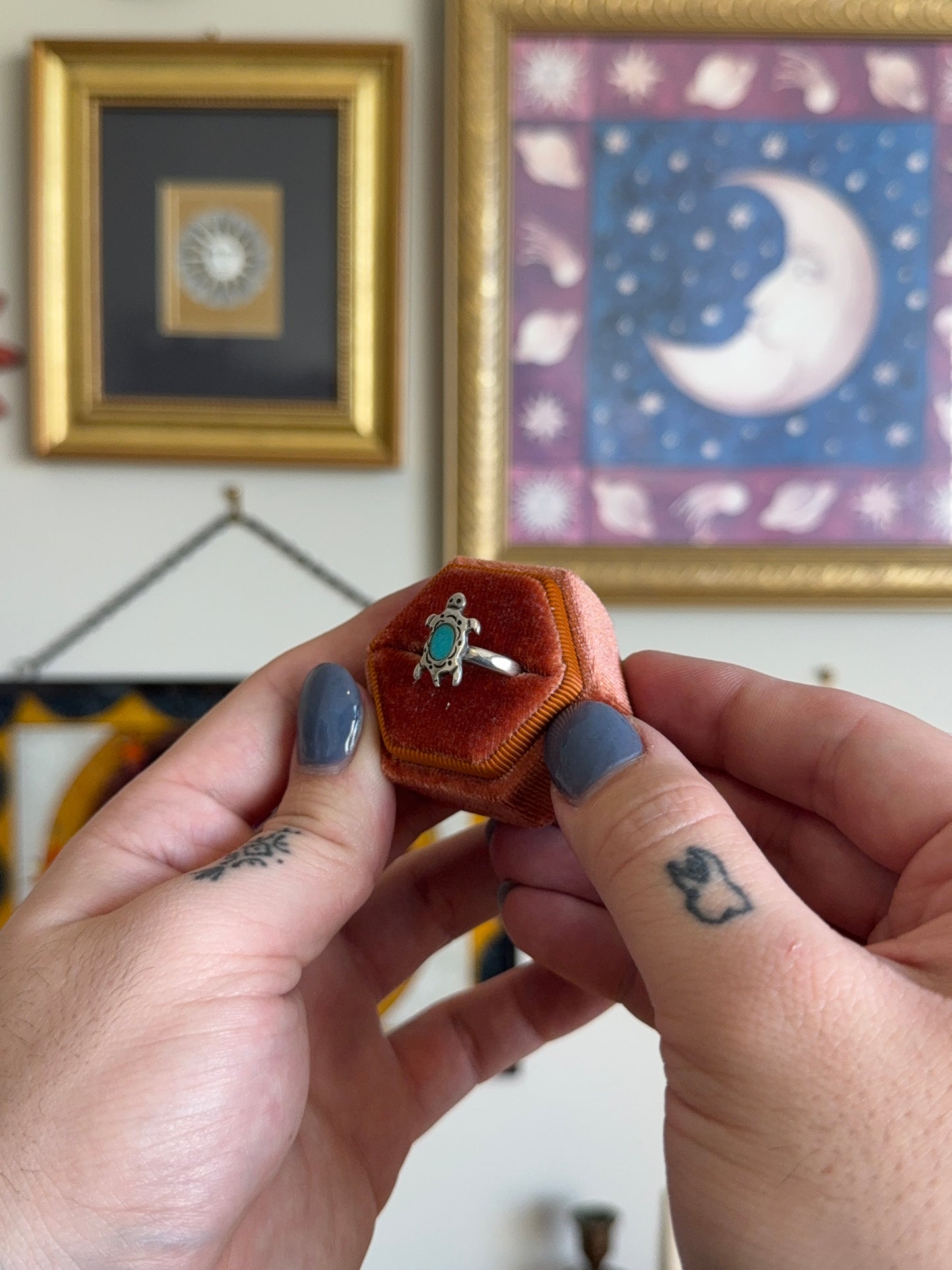 Turquoise Turtle ring