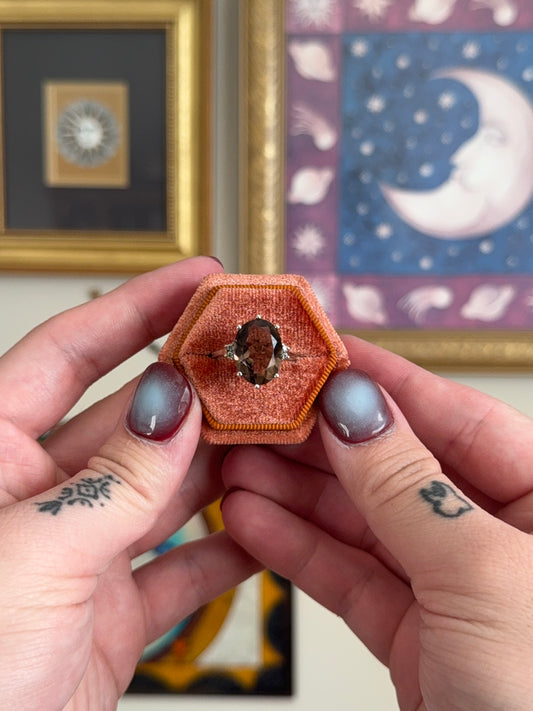 Smokey quartz ring