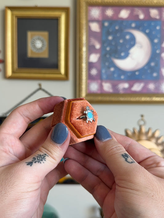 Turquoise Turtle ring