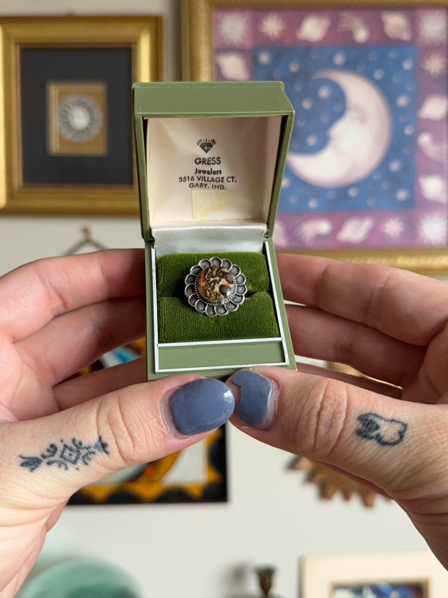 Flower Jasper ring
