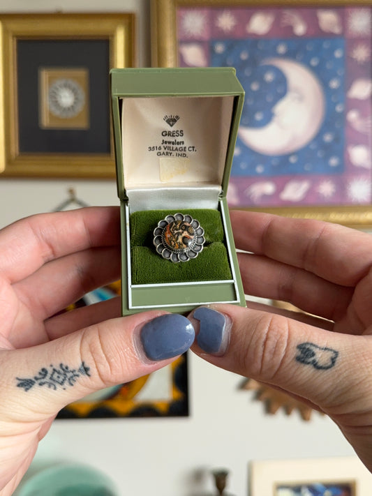 Flower Jasper ring