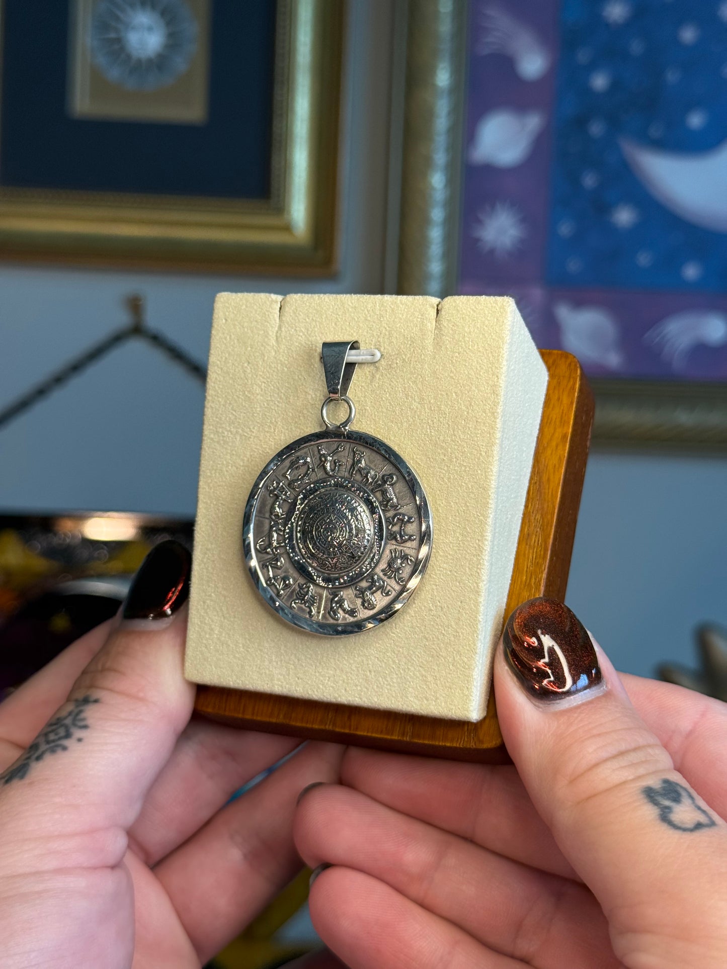Zodiac medallion pendant