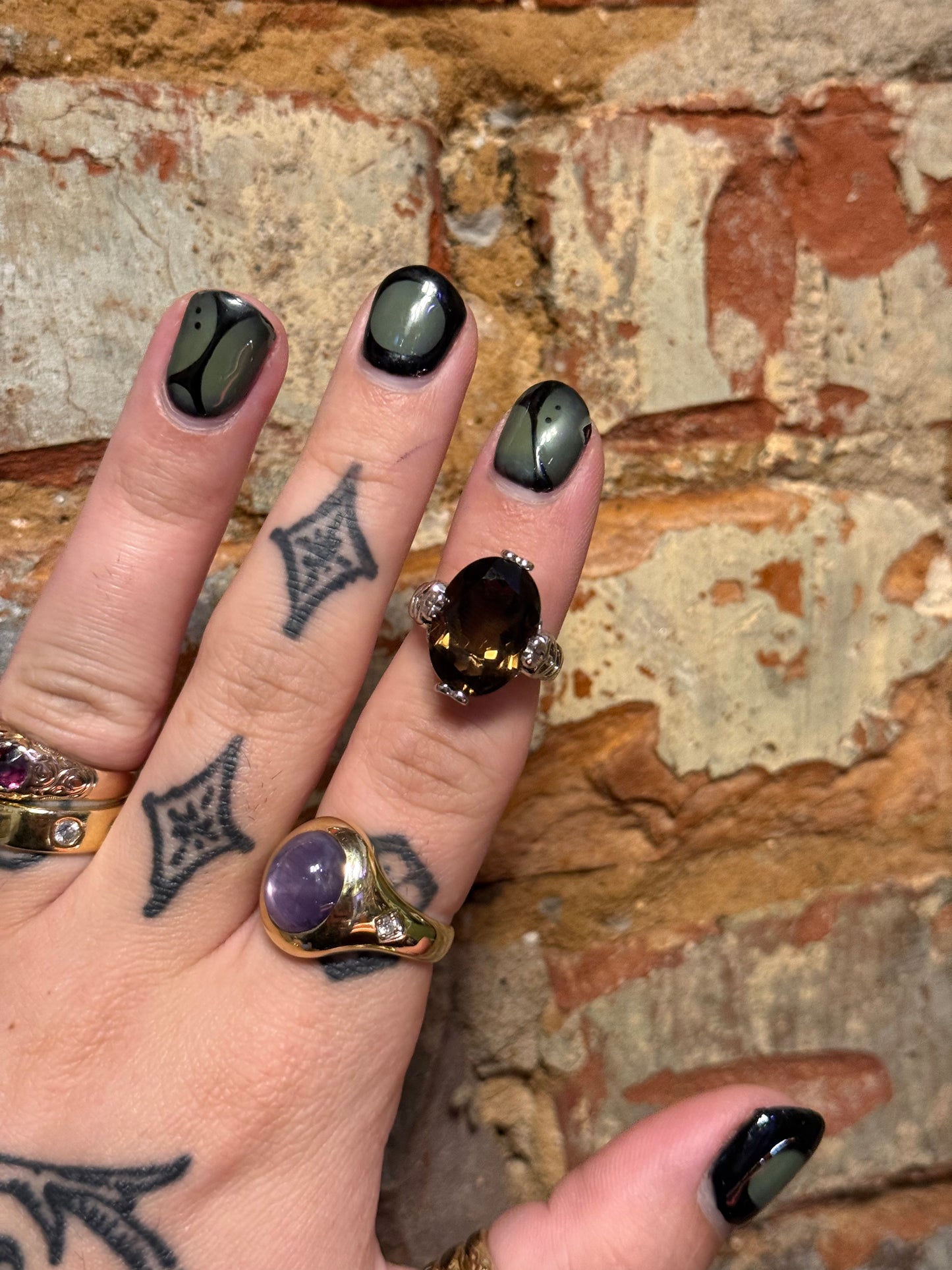 Smokey topaz ring