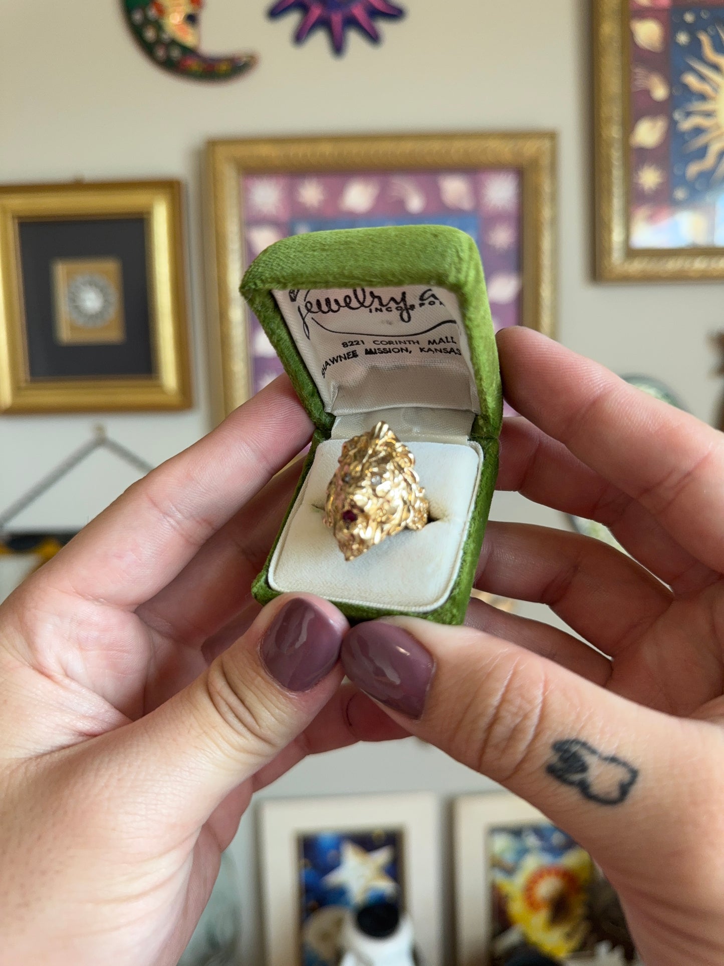Antique Lion head ring