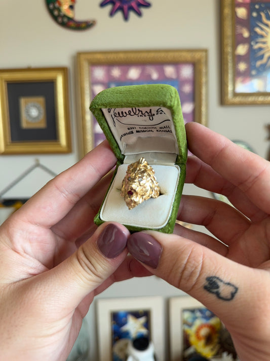 Antique Lion head ring