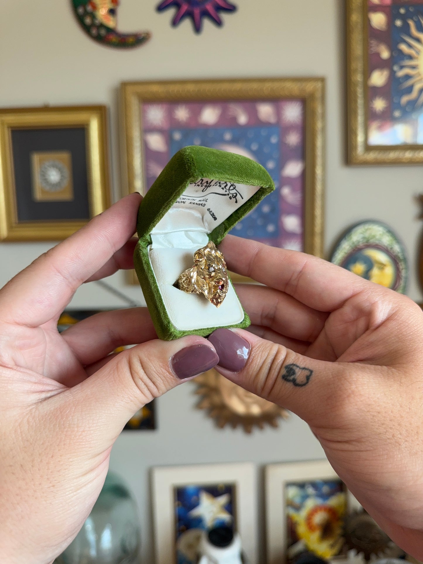 Antique Lion head ring