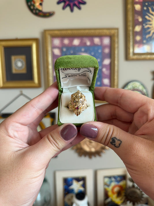 Antique Lion head ring